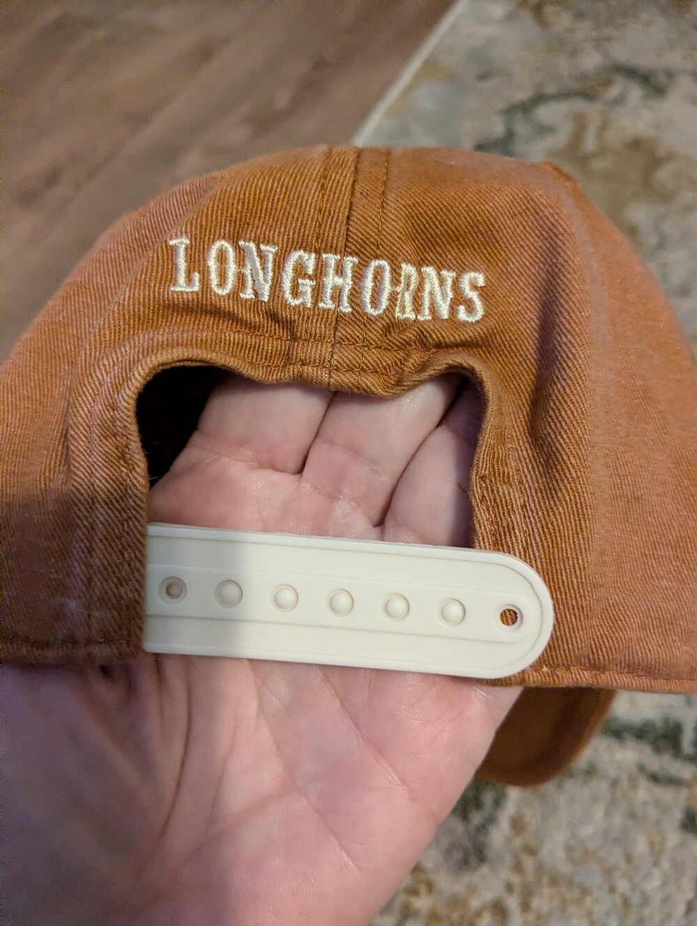 Classic Texas Longhorn Logo Distressed Tan Baseball Cap - Men Accessories - Picture 2 of 5